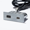 VersaPick, 1x USB A/C, rectangle, stainless steel