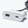 VersaPick, 1x USB A/C, oval, white mat RAL 9003