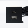 VersaPick, 1x USB A/C, square, black mat