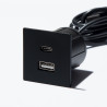 VersaPick, 1x USB A/C, square, black mat