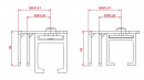 TERNO interior sliding doors 160kg, holder top guide