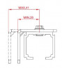 TERNO interior sliding door 180-250kg, upper guide holder