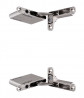 FURNITAL hinge, milled, nickel-plated with damped finish, left