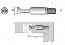 Cam screw-in dowel  for eccentric TE01 (34mm)
