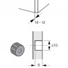 HETTICH 9277153 TopLine L new mounting sleeves for thin material 10-12 mm