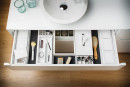 GOLLINUCCI Bathroom organizer with acc. for a depth of 350 mm, white 308x322x90