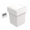 GOLLINUCCI Door basket 5 ls with revolving lid, white 174x176x229