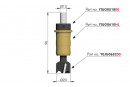 IF-drill 20x90mm with accessories for drilling template