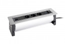 VersaTurn 3x 230V, 1x USB A/C 5V, stainless steel