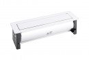 VersaTurn 2x 230V, 1x USB A/C 5V, 1x RJ45, HDMI white glass