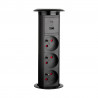 StrongPower Electric pull-out socket, 3x 230V, USB A+C, wireless. acc., black FR