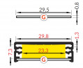 StrongLumio cover strip G for Wide 24 profile clip-on /slip-on, transparent, 1 m