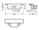StrongLumio end parts for the Groove 10 bar, straight grey (pair)