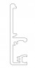 TERNO Diva Fluid cover strip 2560 elox silver brushed 4m
