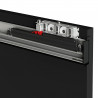 TERNO Diva Fluid set for wooden/glass doors, damper, 30-80kg silver/black