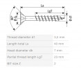 SPAX screw 3,5x40/23 countersunk head PZ, W, 4C MH, partial thread