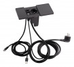 VersaPad 1x electrical outlet 1xUSB, 1xRJ45 black
