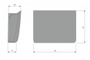 IF cover of hanging rectification fitting gray, left
