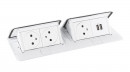 LEGRAND Pop-up double, 3x 230V, USB A+A power supply, white