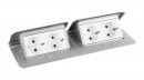 LEGRAND Pop-up double, 4x 230V, aluminum, schuko