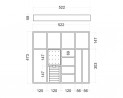 StrongIn jewelry organizer for a wardrobe drawer with a width of 600 mm