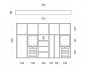 StrongIn jewelry organizer for a wardrobe drawer with a width of 800 mm