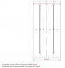 TERNO sliding door braces 2248mm