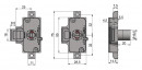 K-Set three-way lock 750-25 1000mm