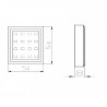 SAL LED spotlight OLK 10 12V 1,5W alu warm white