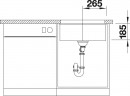 BLANCO 523733 Sink Subline 500-U brilliant white InFino manual PuraPlus