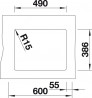 BLANCO 523733 Sink Subline 500-U brilliant white InFino manual PuraPlus