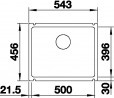 BLANCO 523733 Sink Subline 500-U brilliant white InFino manual PuraPlus