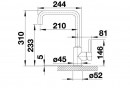 BLANCO 526665 MILI black matte Tap