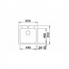 BLANCO 526585 NAYA 5 coffee sink without eccentric Silgranit