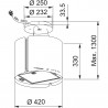FRANKE Extractor hood FSMS F 42 BK MATT matte black