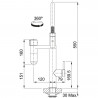 FRANKE Tap Vital Tap matt black/stainless steel shower/current