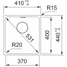 FRANKE Sink MRG 110-37 403 x 433mm gray stone