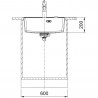 FRANKE Sink MRG 610-52 RTL 560 x 510mm gray stone