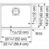 FRANKE Sink KNG 110-52 560 x 460mm onyx