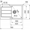 FRANKE Sink S2D 611-78 780 x 500mm beige