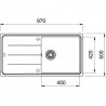 FRANKE Sink BFG 611 970 x 500mm matt black
