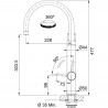 FRANKE Tap Vital Tap chrome/gun metal without shower