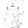 FRANKE Tap Vital Tap matt black/stainless steel shower/current