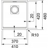 FRANKE Sink KNG 110-37 410 x 460mm gray stone