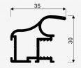 SEVROLL 02288 System 10 II mounting rail 2.7m gold