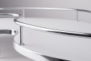 StrongWire corner shelfs with damping left, bottom white, chrome