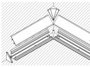 Edge Seal Strip Barier TL8-Set of End Caps (left + right) + Inner Corner 90°