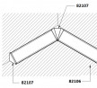 Edge Seal Strip Barier TL8-Set of End Caps (left + right) + Inner Corner 90°