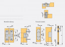 TERNO set for folding interior doors for 2 leaves/40kg without rebated hinges