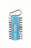 BOSCH 2607002822 Screwdriver bit set with carabiner (light blue), 21 pcs